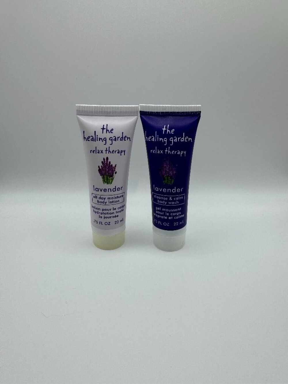 The Healing Garden Relax Therapy Lavender Body Lotion & Body Wash - Travel